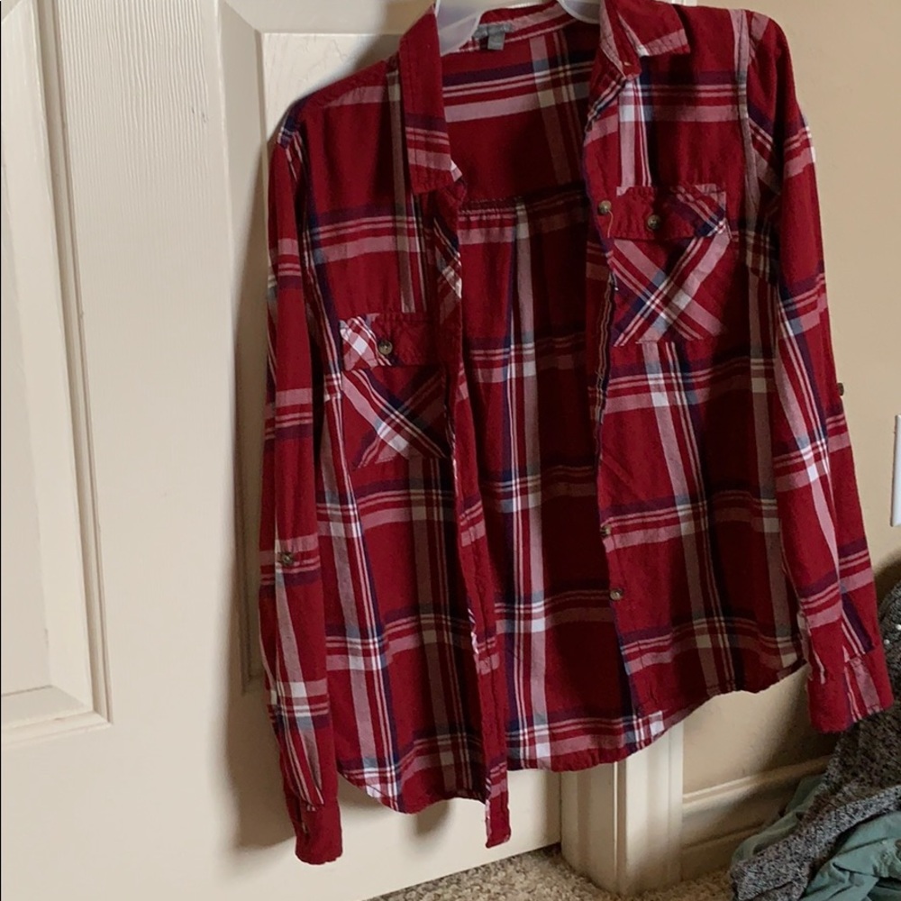 Long sleeve plaid shirt
